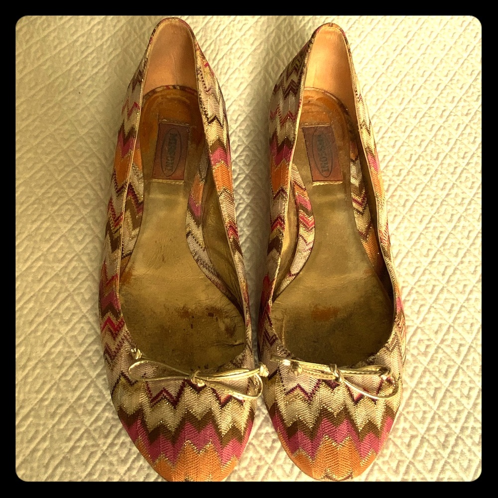 Missoni pink /orange ballet flats - size 39